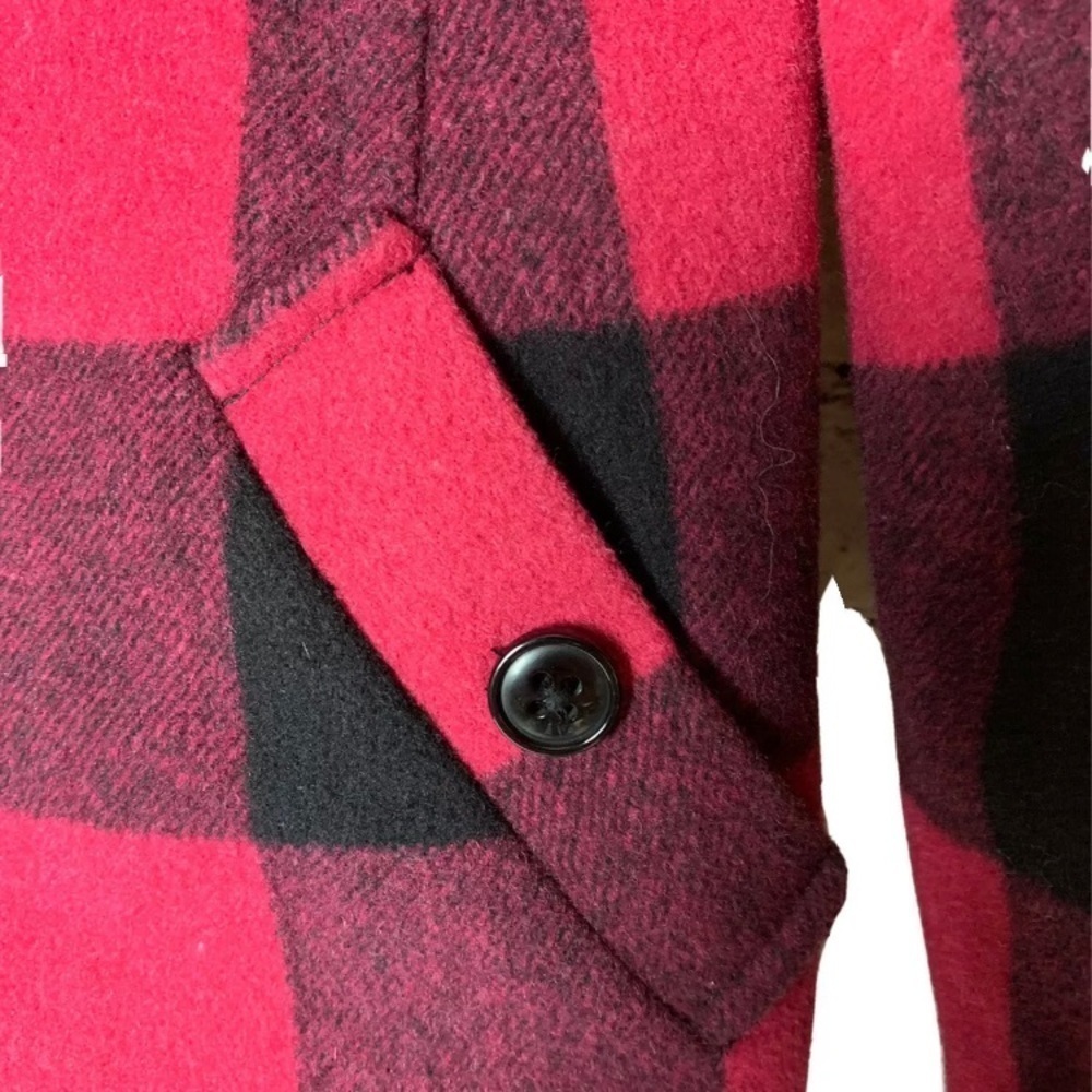 Jacob Pink/Black Buffalo Check Peacoat EUC - Picture 12 of 13